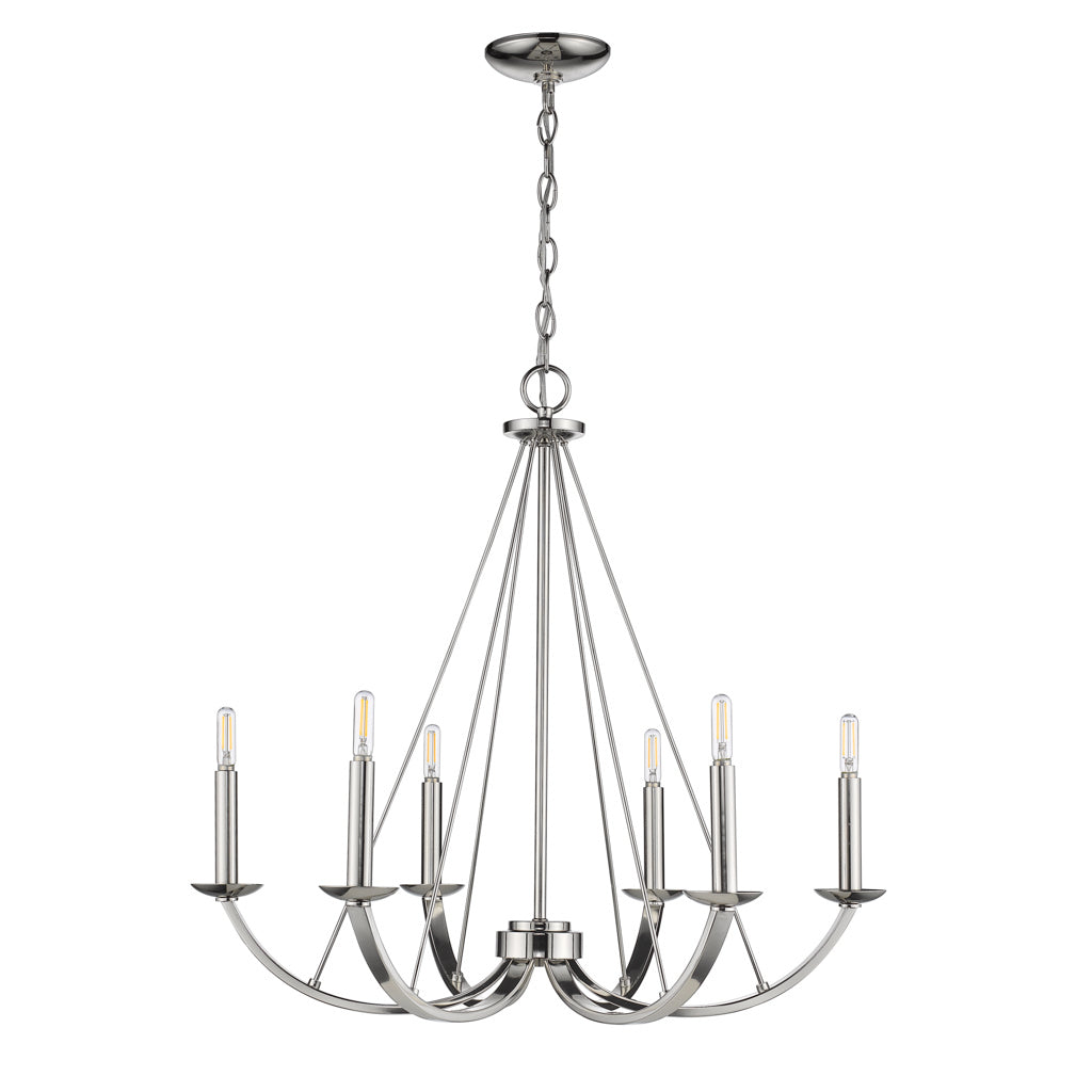 HOMEnhancements Vivio 7-70004 Chandelier Light - Polished Nickel