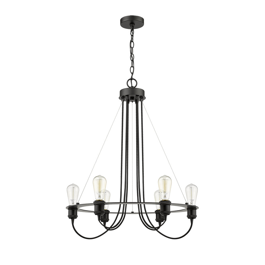 HOMEnhancements Vivio 7-70055 Chandelier Light - Matte Black