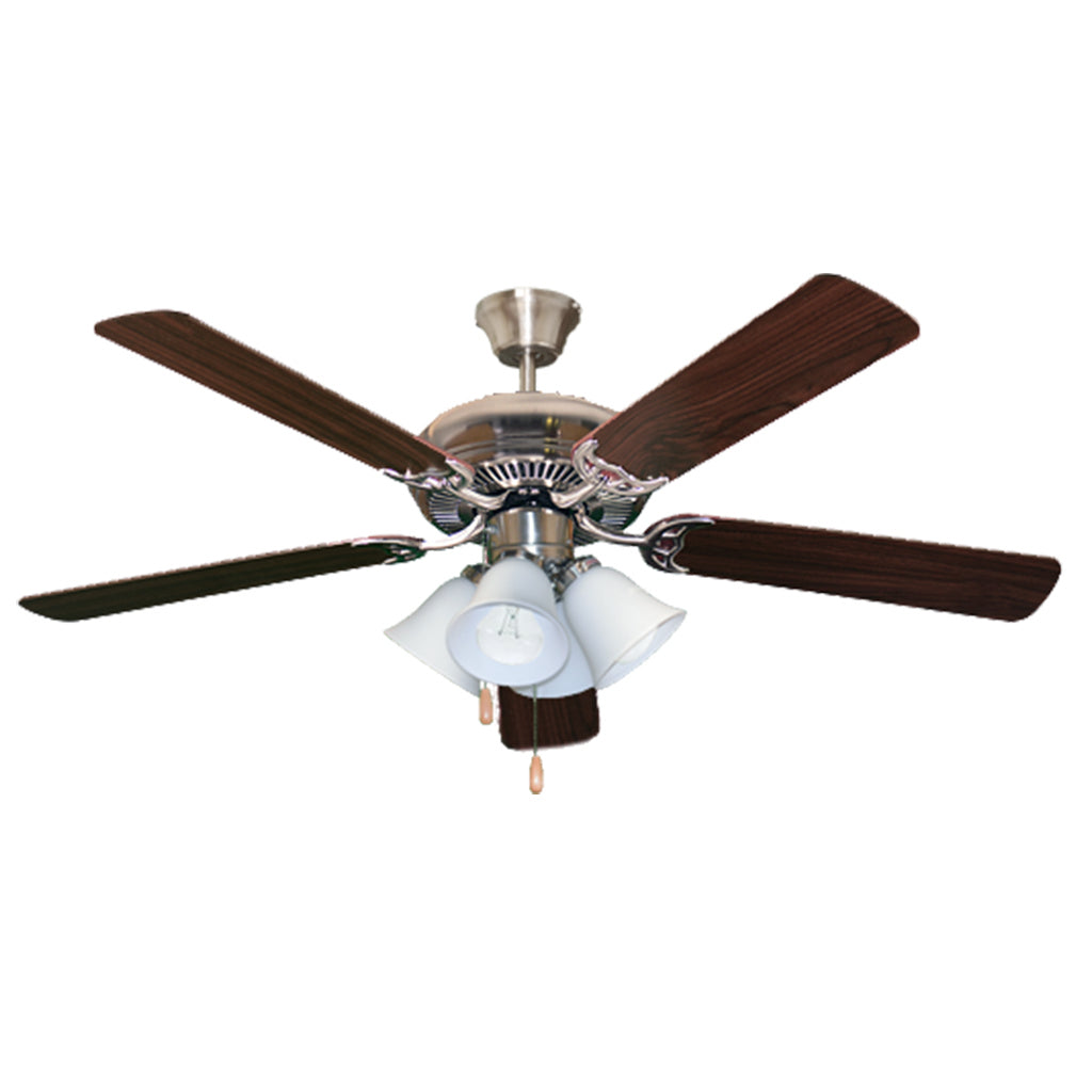 HOMEnhancements R552 R552 NK5MP/WL+4G423(LED) Ceiling Fan 52 - Nickel, Maple/Walnut/