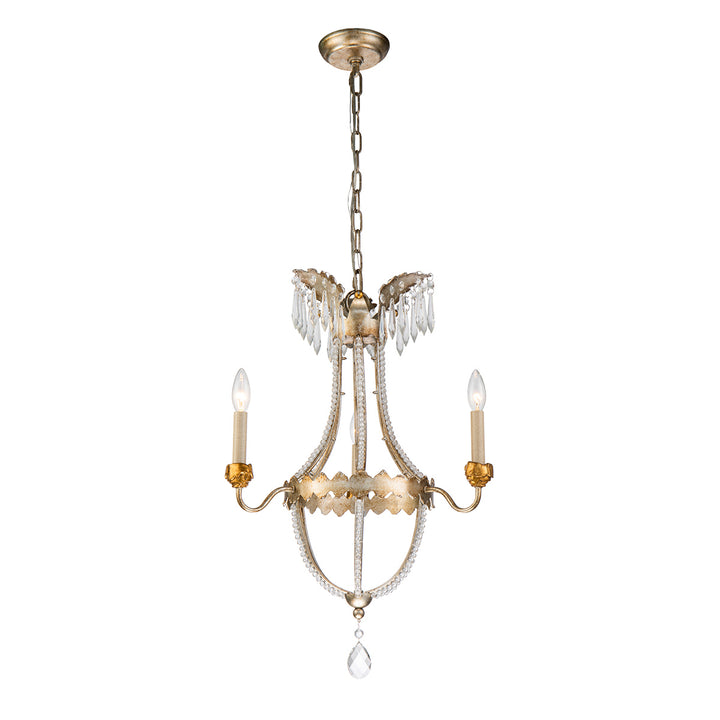 Lucas+McKearn Lemuria Ch1035-3 Chandelier Light - Distressed Silver and Gold