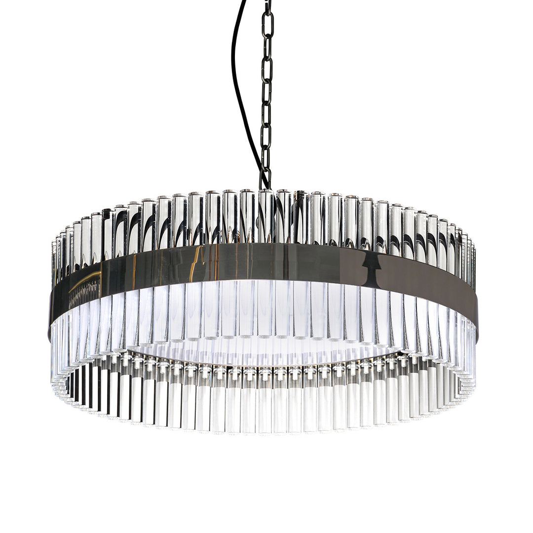 Lucas+McKearn Metro Pd9072-60 Pendant Light - Clear and Smokey Chrome