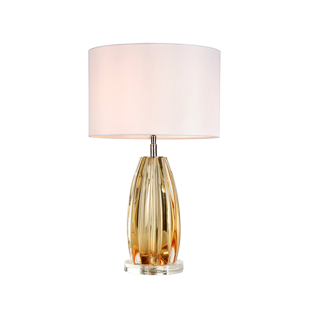 Lucas+Mckearn Lighting TLG3119  Cognac Lamp Clear Amber Glass