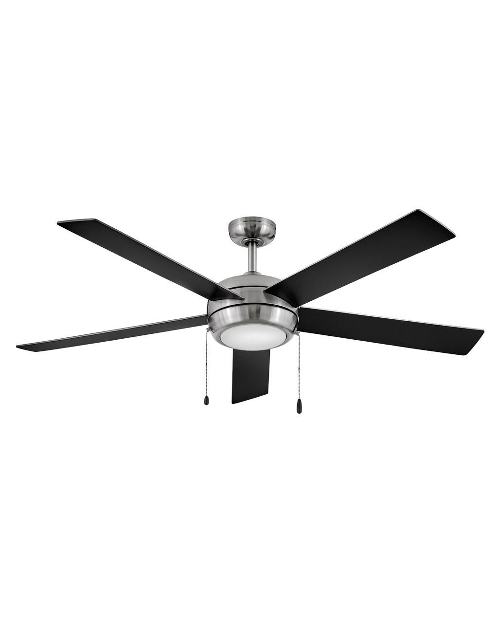 Hinkley Croft 904060FBN-LIA Ceiling Fan 60 - Brushed Nickel, Matte Black, Silver/