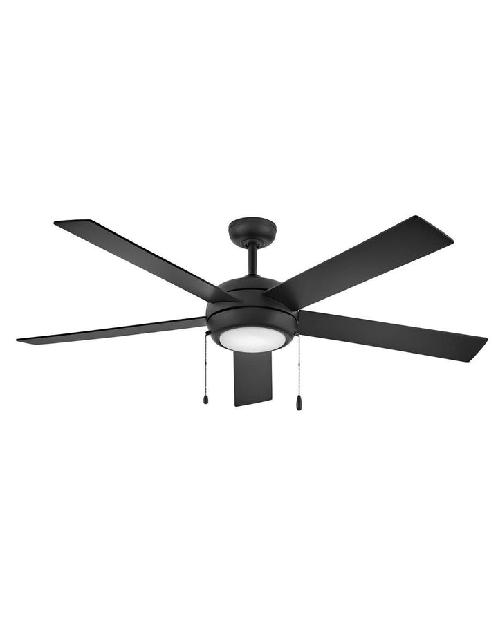 Hinkley Croft 904060FMB-LIA Ceiling Fan 60 - Matte Black, Walnut, Matte Black/