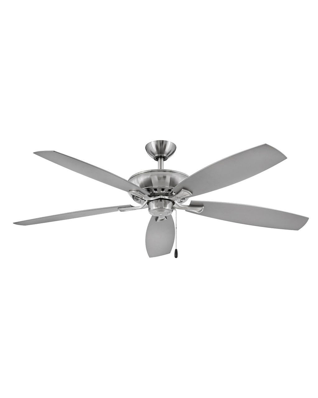 Hinkley Highland 904160FBN-NIA Ceiling Fan 60 - Brushed Nickel, Mahogany, Silver/