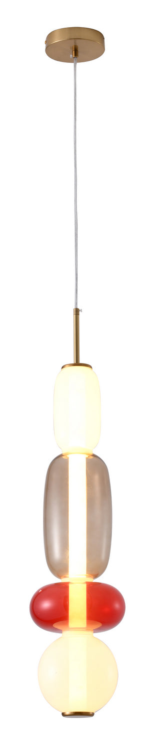 Bethel International DLS33P26WGR Pendant Light - White,  Grey,  Red