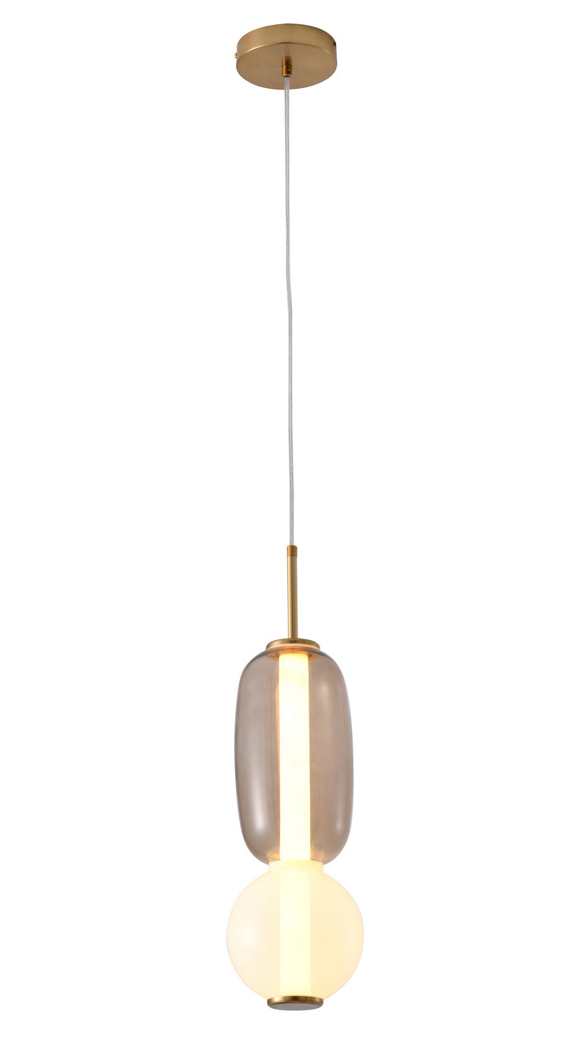 Bethel International DLS34P15WG Pendant Light - White & Grey