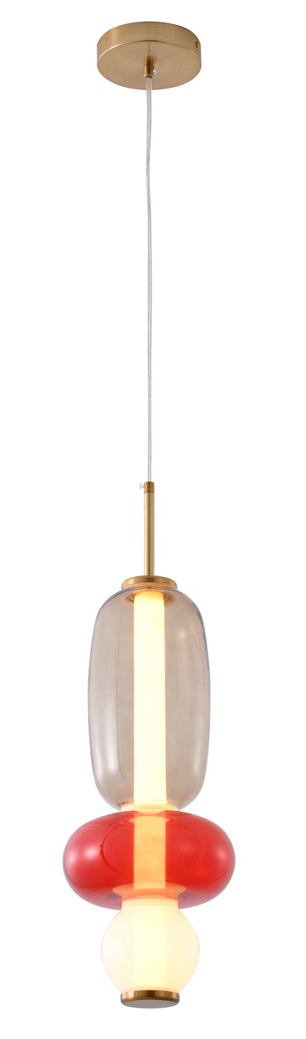Bethel International DLS37P17WGR Pendant Light - White,  Grey,  & Red