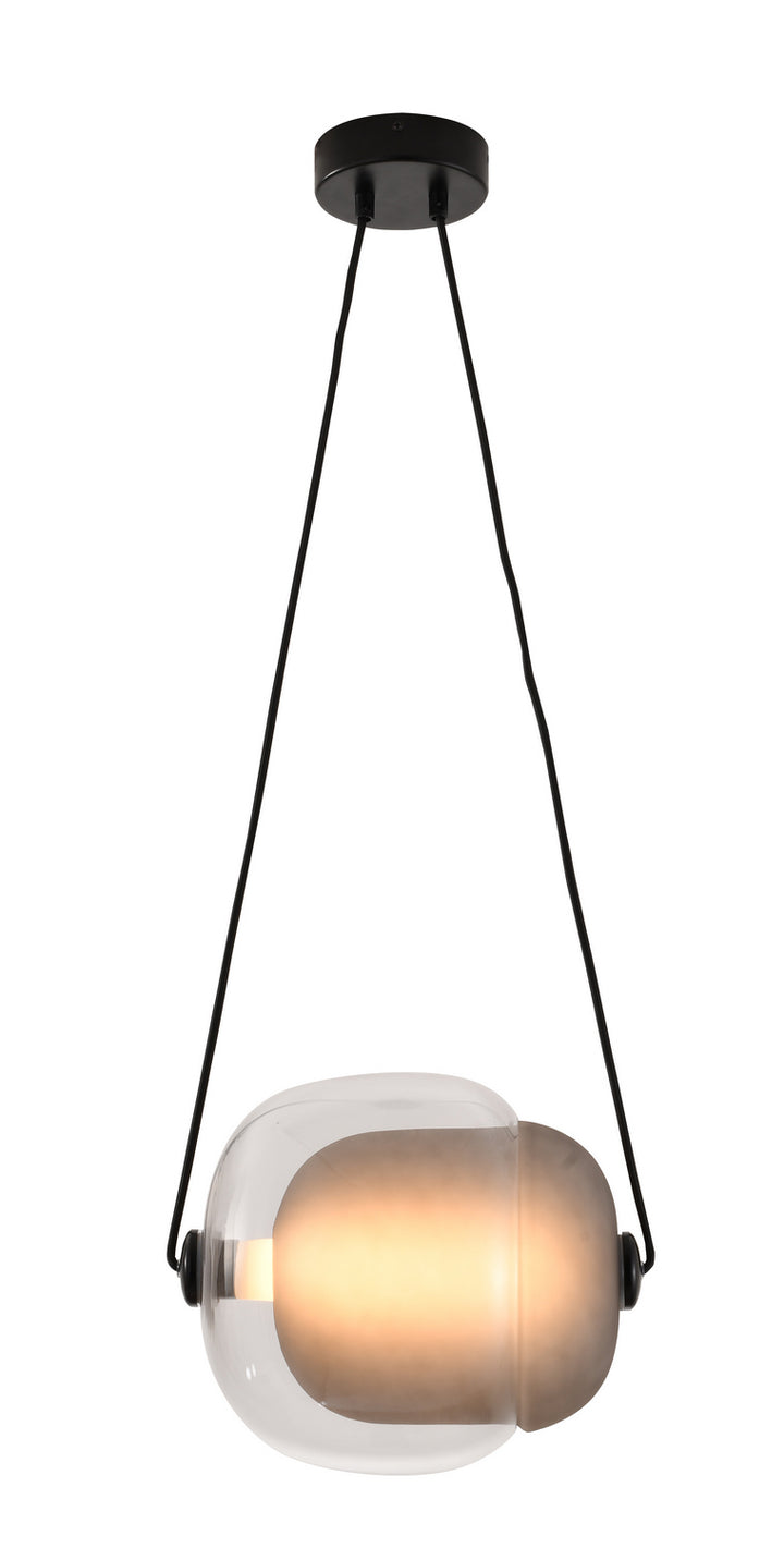 Bethel International DLS38P12SM Pendant Light - Smoke & Clear & Black