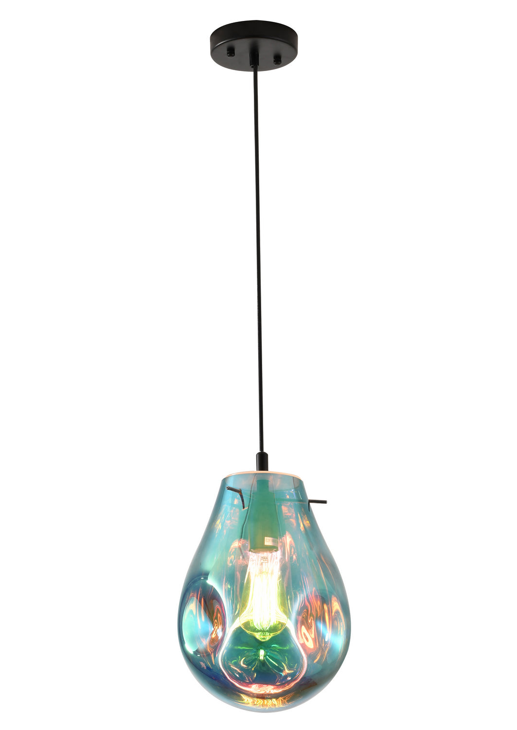 Bethel International DLS49P8B Pendant Light - Black & Blue