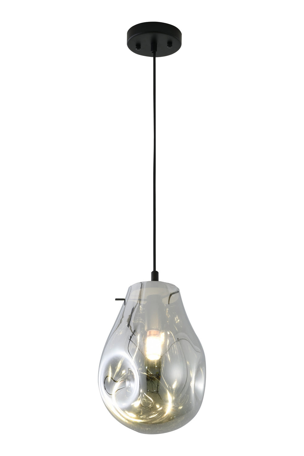 Bethel International DLS49P8SL Pendant Light - Silver & Black