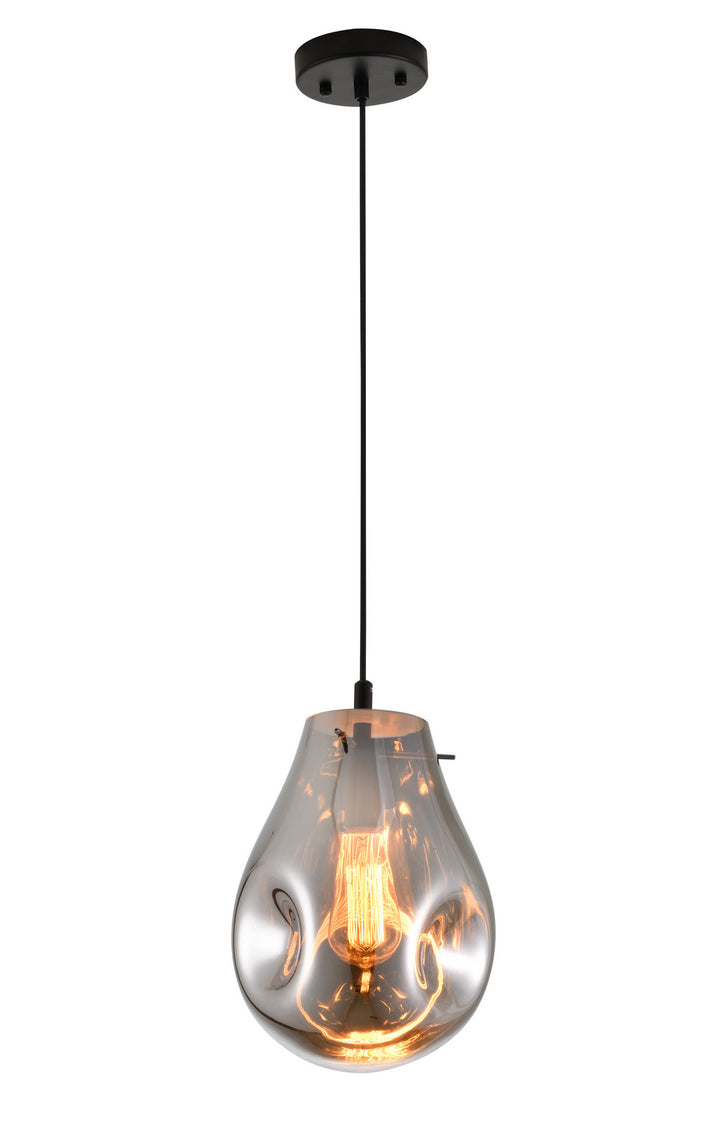 Bethel International DLS49P8SM Pendant Light - Black & Smoke