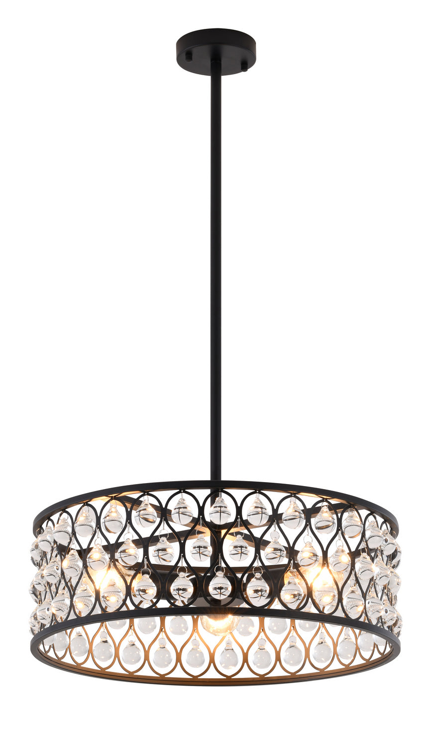 Bethel International DU162C19B Chandelier Light - Black