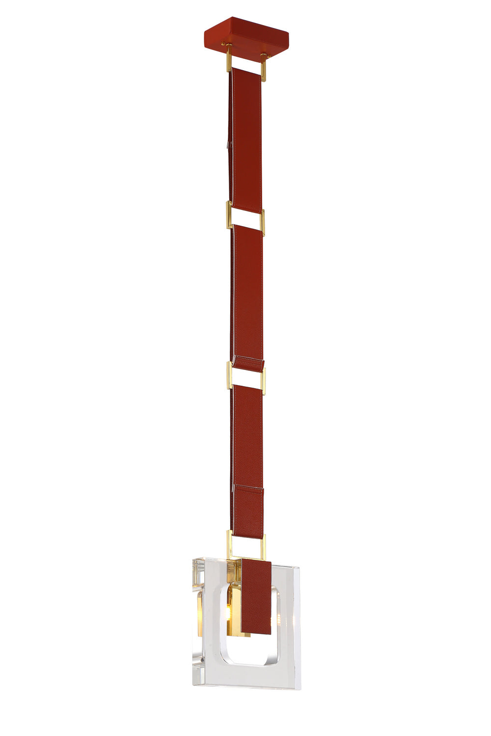 Bethel International ZD01P11O Pendant Light - Gold & Red