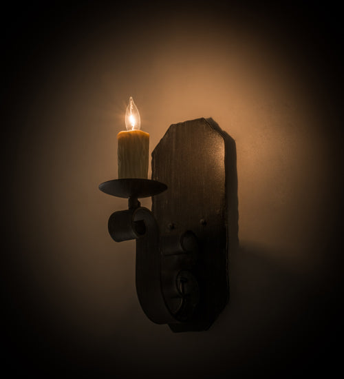 Meyda Tiffany Lighting 116261 Renzo One Light Wall Sconce Home Decor Bronze / Dark