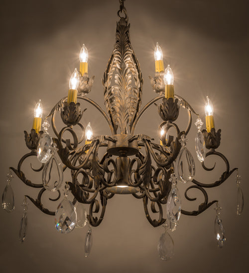 Meyda Tiffany New Country French 116318 Chandelier Light - French Bronzed,Crystal