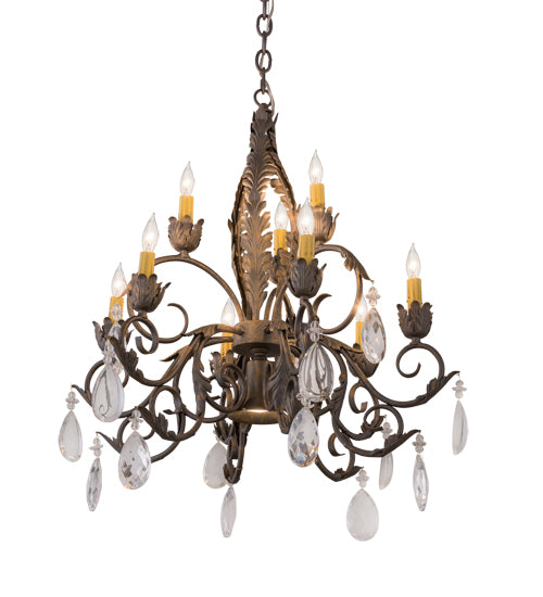 Meyda Tiffany New Country French 116318 Chandelier Light - French Bronzed,Crystal