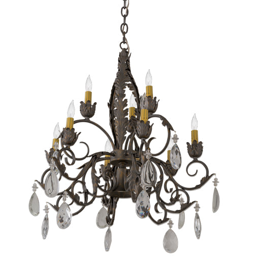 Meyda Tiffany New Country French 116318 Chandelier Light - French Bronzed,Crystal