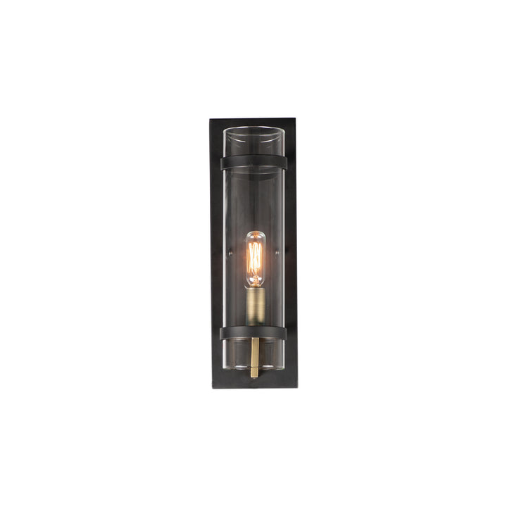 Maxim Capitol 2640BKAB Wall Sconce Light - Black / Antique Brass