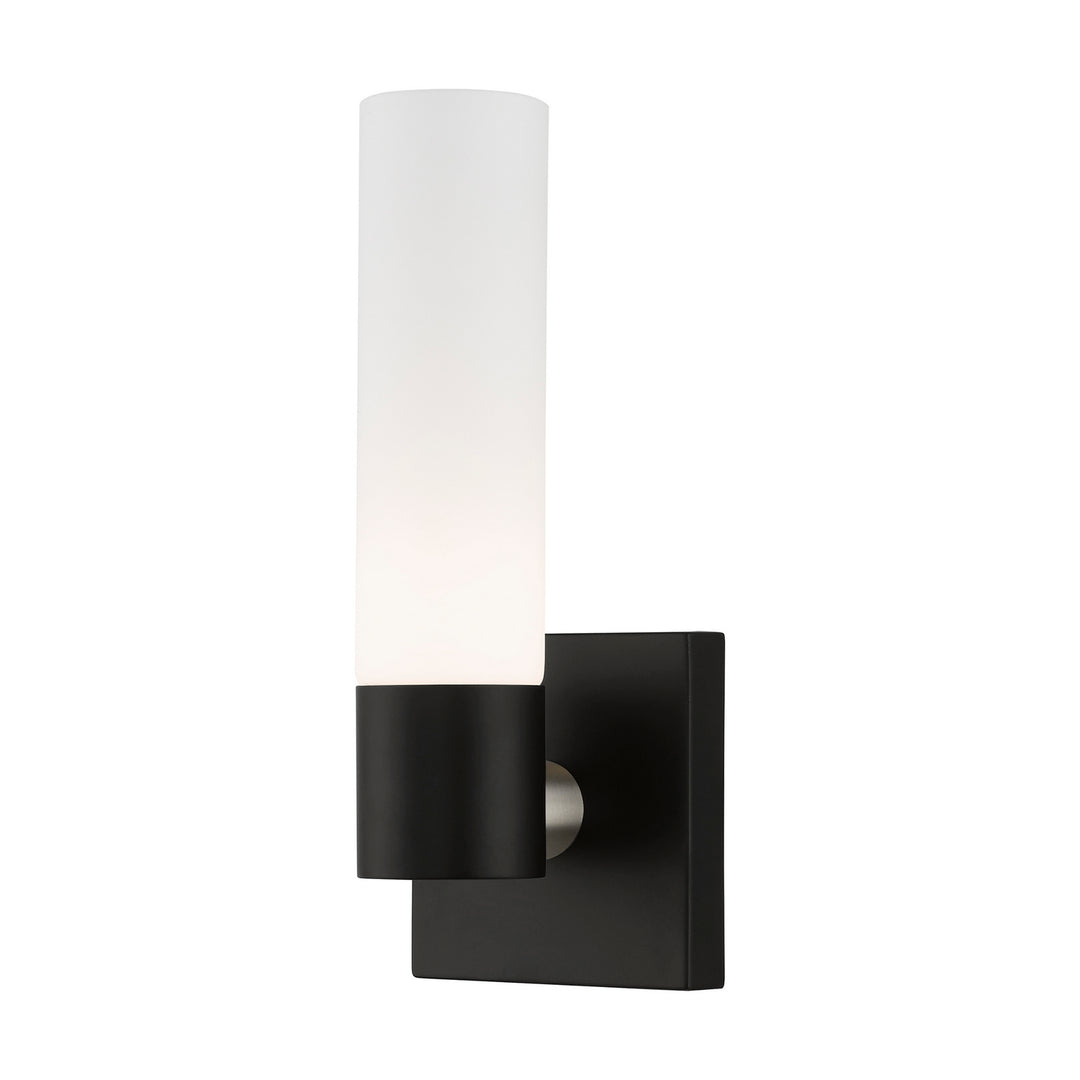 Livex Aero 10101-04 Wall Sconce Light - Black w/ Brushed Nickel