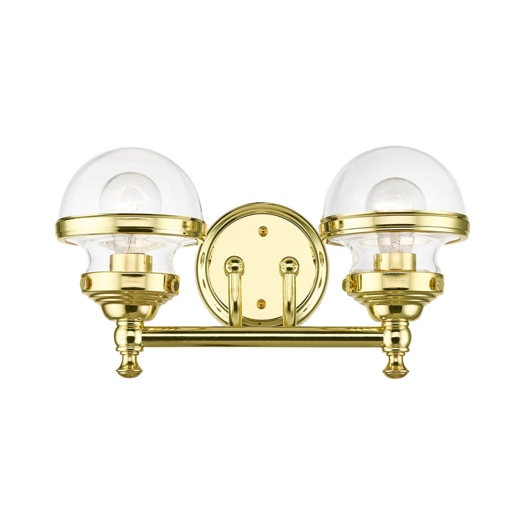 Livex Oldwick 17412-02 Bath Vanity Light 15 in. wide - Polished Brass