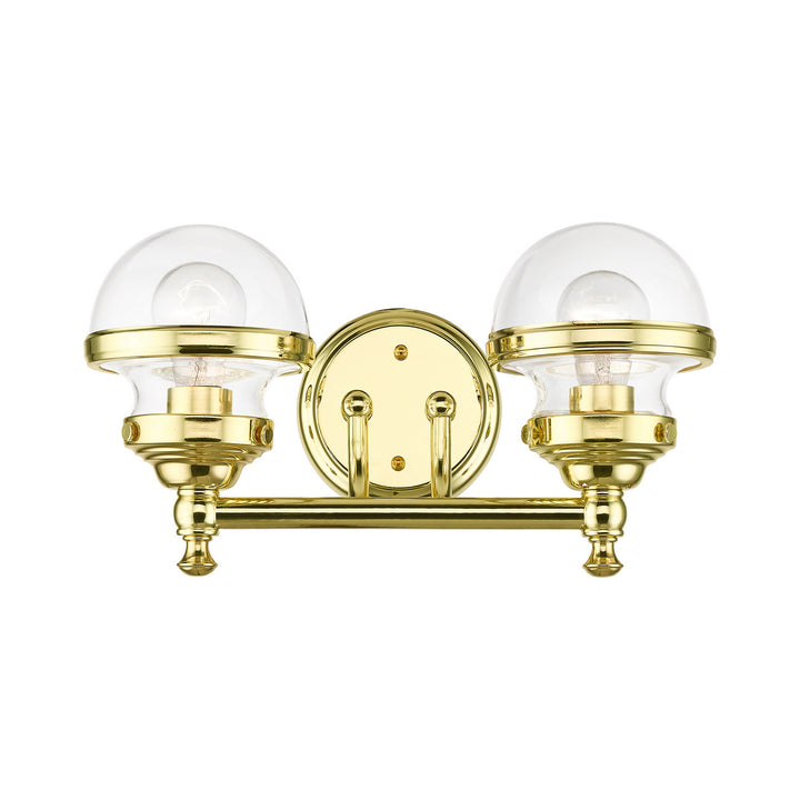 Livex Oldwick 17412-02 Bath Vanity Light 15 in. wide - Polished Brass