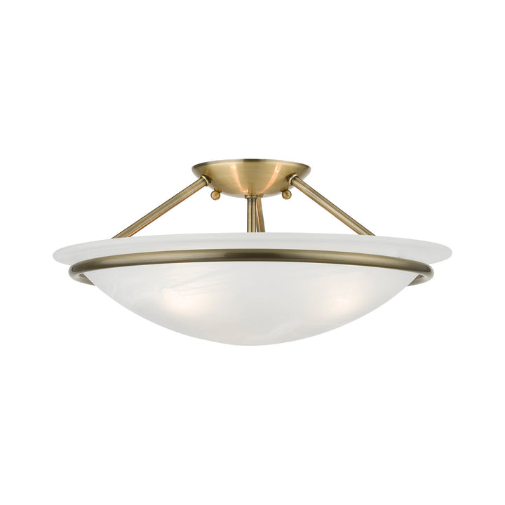 Livex Newburgh 4824-01 Ceiling Light - Antique Brass