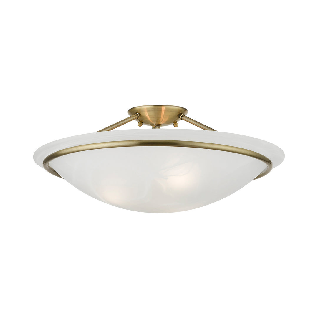 Livex Newburgh 4825-01 Ceiling Light - Antique Brass