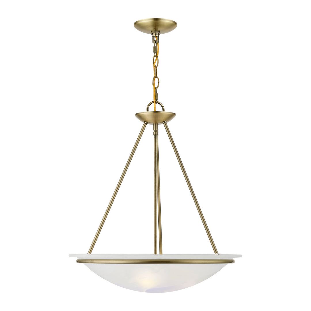 Livex Newburgh 4826-01 Pendant Light - Antique Brass