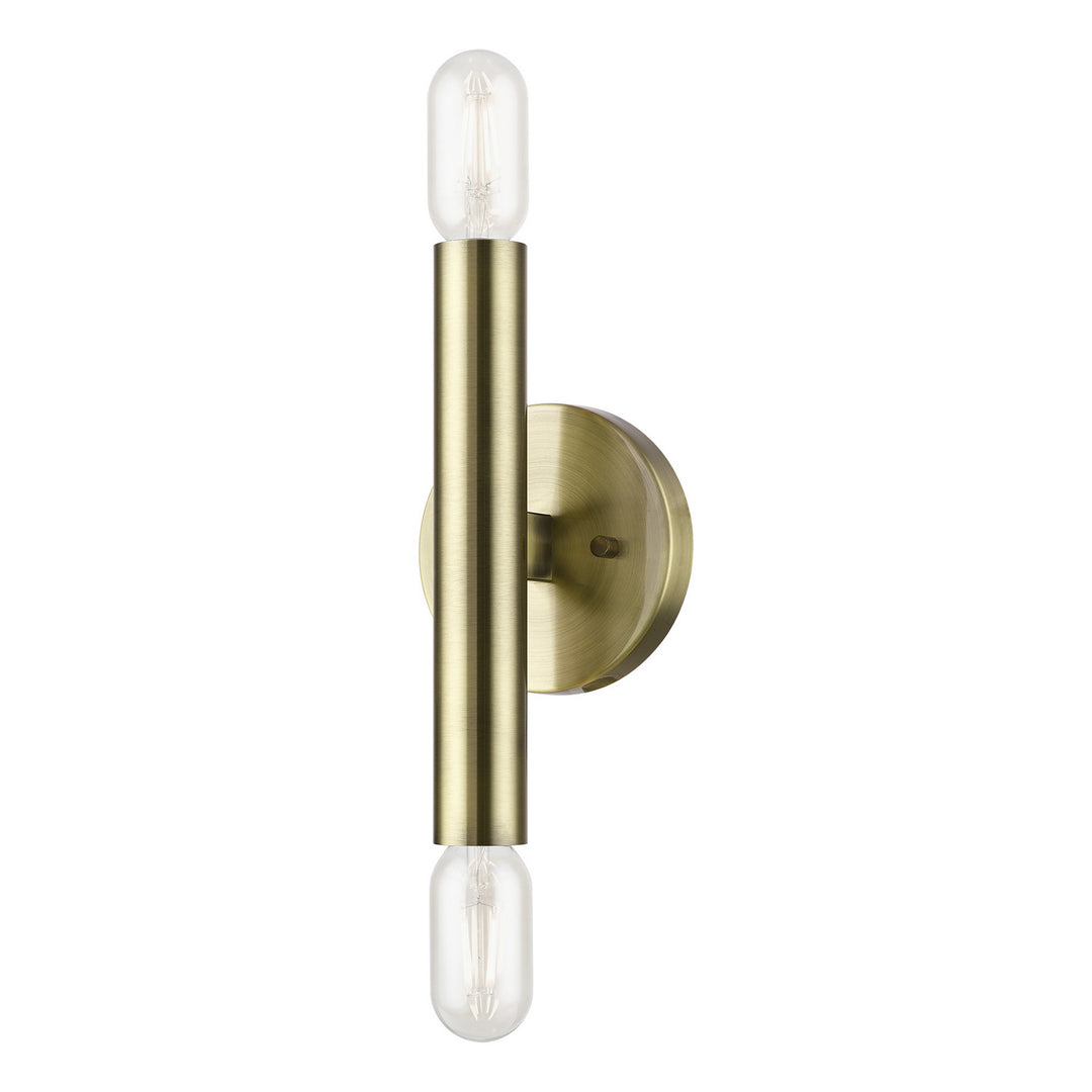 Livex Copenhagen 51132-01 Wall Sconce Light - Antique Brass