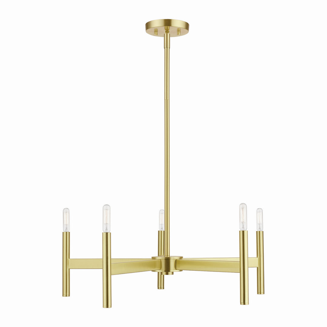 Livex Copenhagen 51175-12 Chandelier Light - Satin Brass