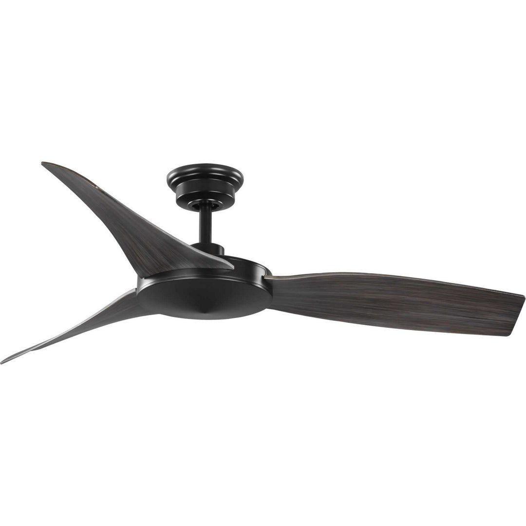 Progress Spicer P250071-31M Ceiling Fan - Matte Black, Antique Black/