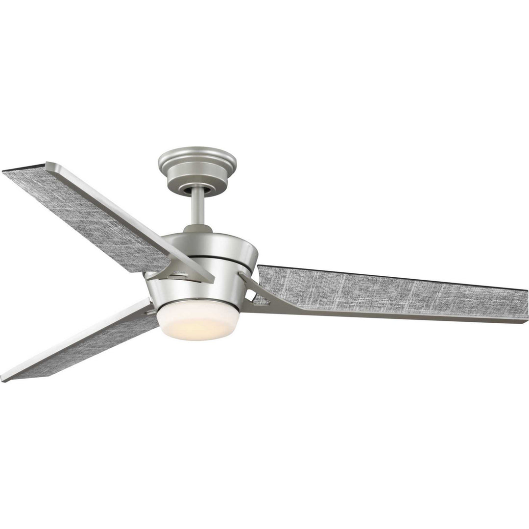 Progress Kasota P250072-152-30 Ceiling Fan - Painted Nickel, Charcoal Linen/