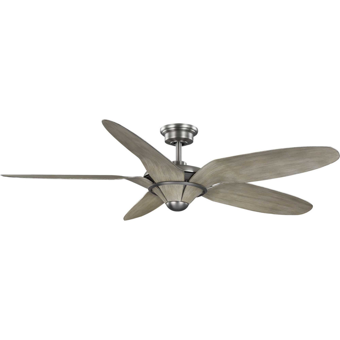 Progress Mesilla P250073-081 Ceiling Fan - Antique Nickel, White Barnwood/