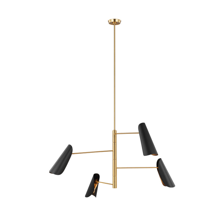 Visual Comfort Studio Tresa AEC1024BBSMBK Pendant Light - Midnight Black and Burnished Brass