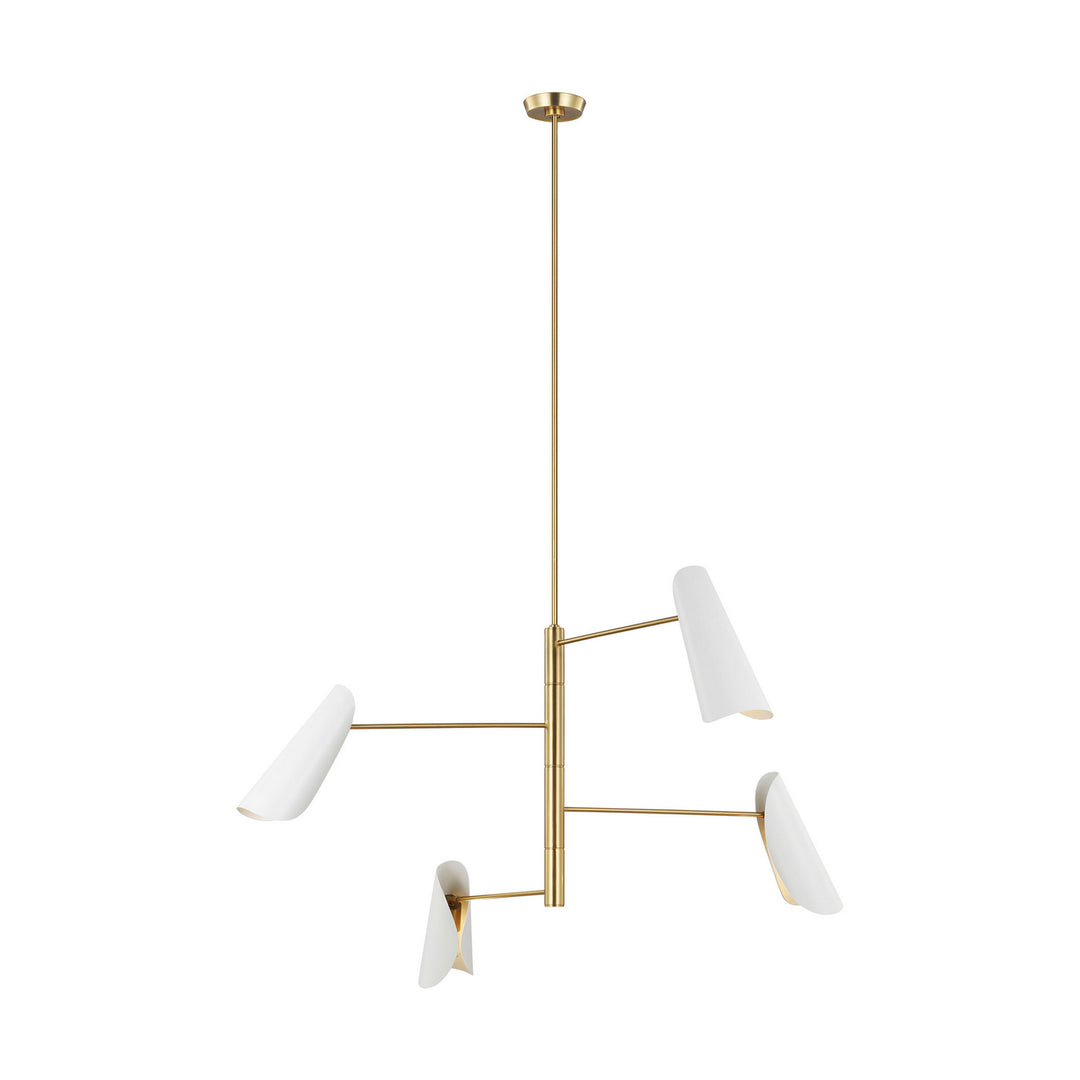 Visual Comfort Studio Tresa AEC1024BBSMWT Pendant Light - Matte White and Burnished Brass