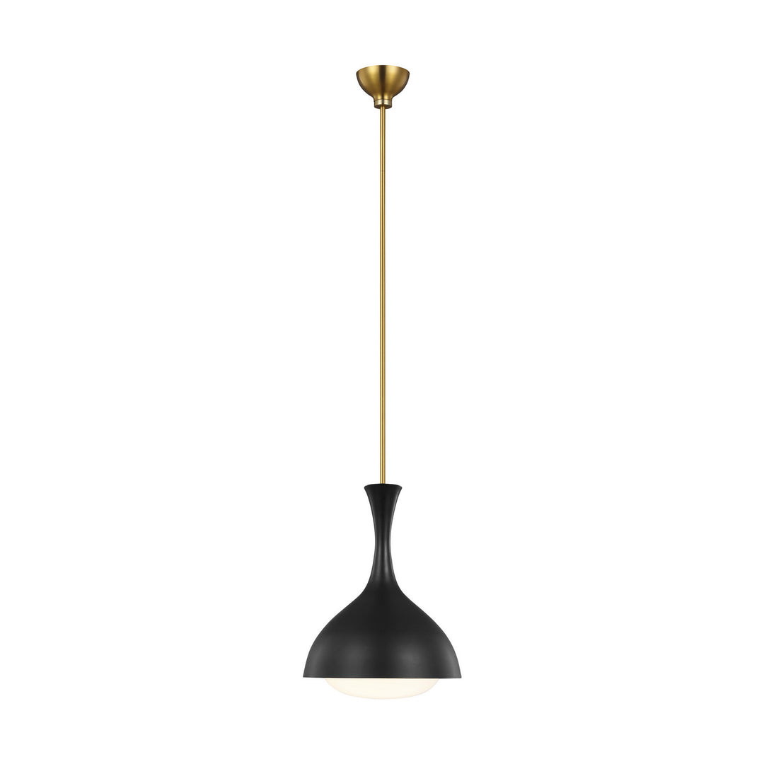 Visual Comfort Studio Lucerne AEP1011BBSMBK Pendant Light - Midnight Black and Burnished Brass