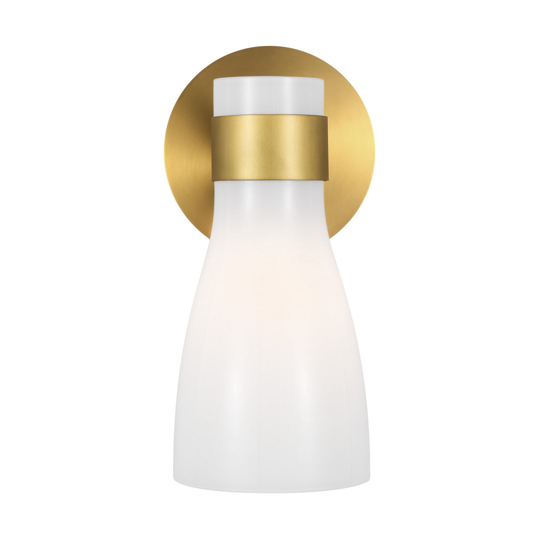 Visual Comfort Studio Moritz AEV1001BBSMG Wall Light - Burnished Brass with Milk White Glass