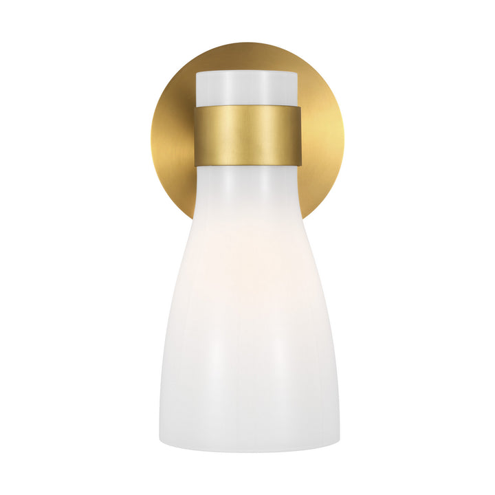 Visual Comfort Studio Moritz AEV1001BBSMG Wall Light - Burnished Brass with Milk White Glass