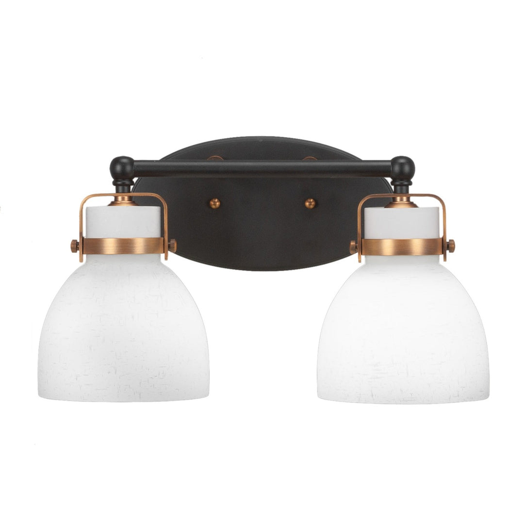 Toltec Easton 1932-mbbr-4111 Bath Vanity Light 16 in. wide - Matte Black & Brass