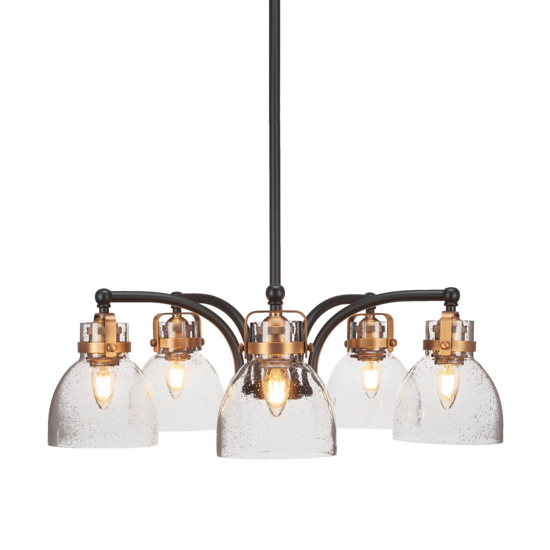 Toltec Easton 1945-mbbr-4110 Chandelier Light - Matte Black & Brass