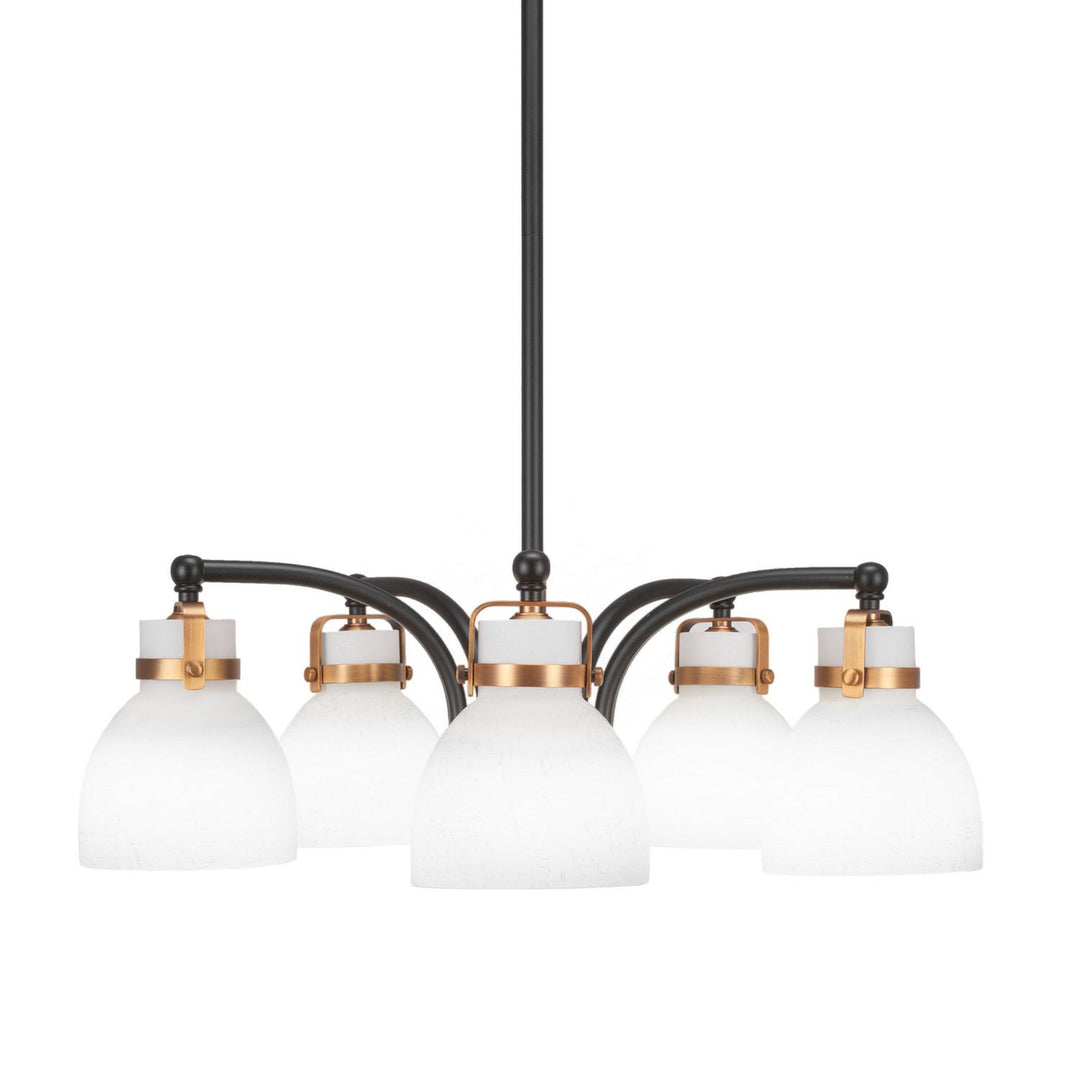 Toltec Easton 1945-mbbr-4111 Chandelier Light - Matte Black & Brass
