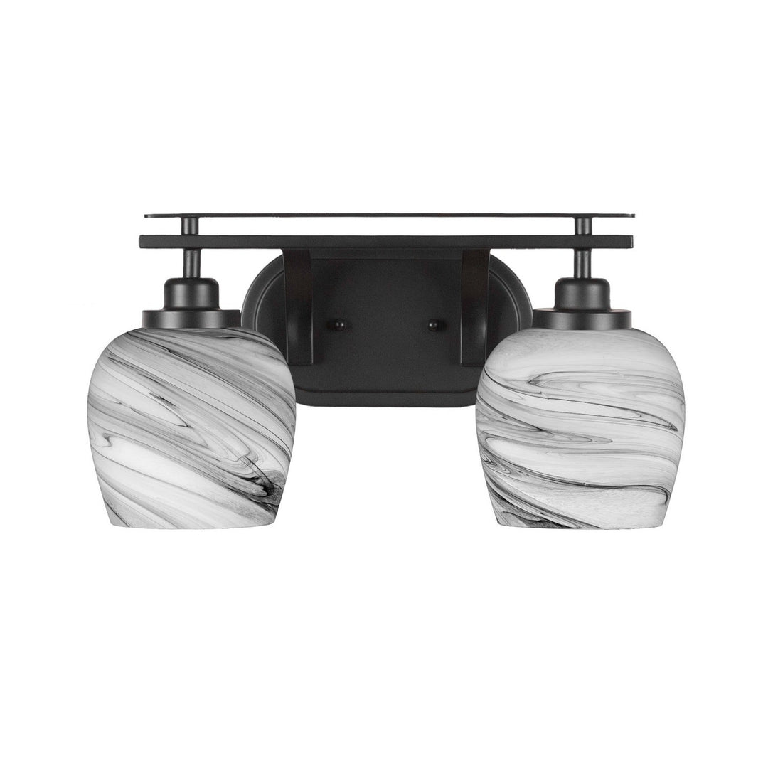 Toltec Odyssey 2612-mb-4819 Bath Vanity Light 17 in. wide - Matte Black