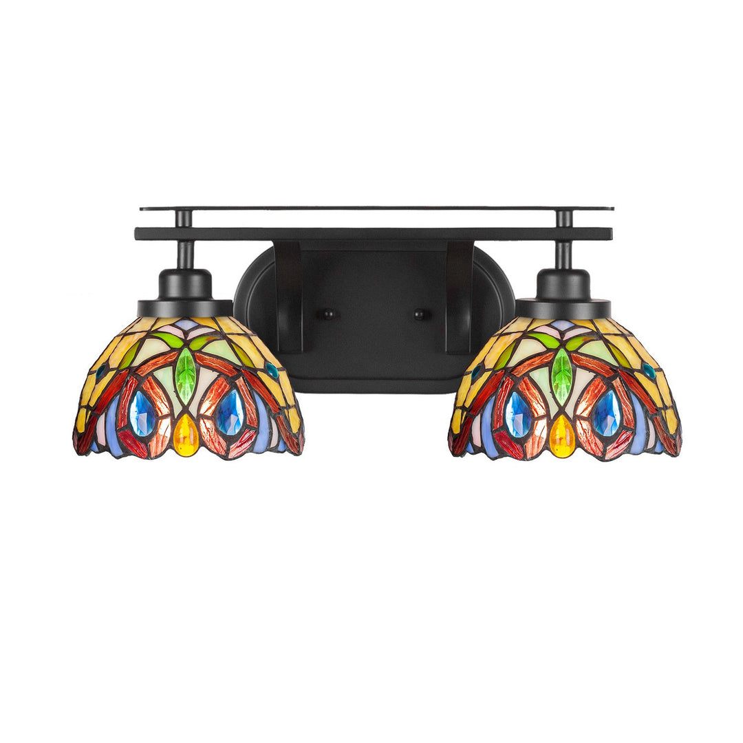 Toltec Odyssey 2612-mb-9445 Bath Vanity Light 18 in. wide - Matte Black