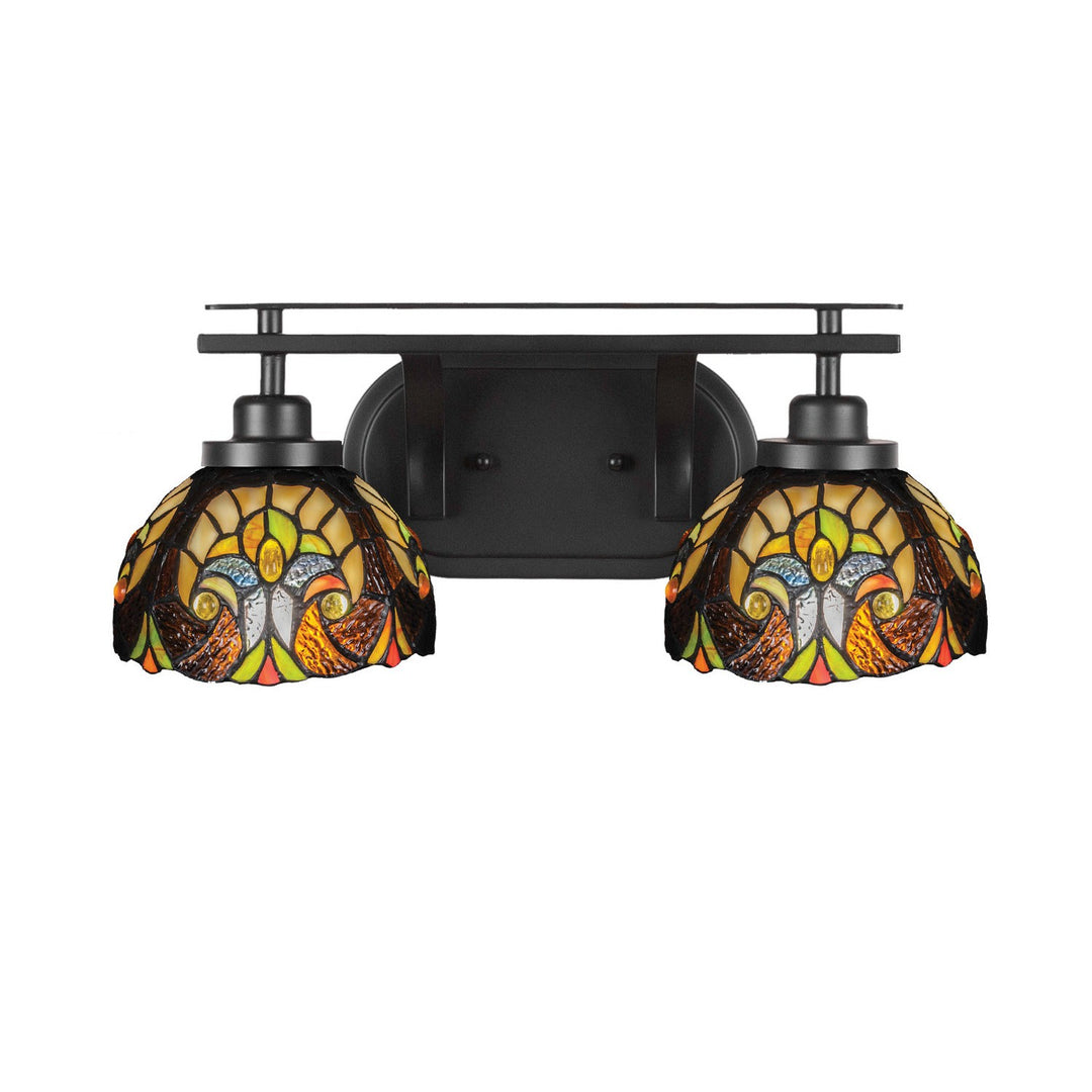 Toltec Odyssey 2612-mb-9945 Bath Vanity Light 18 in. wide - Matte Black