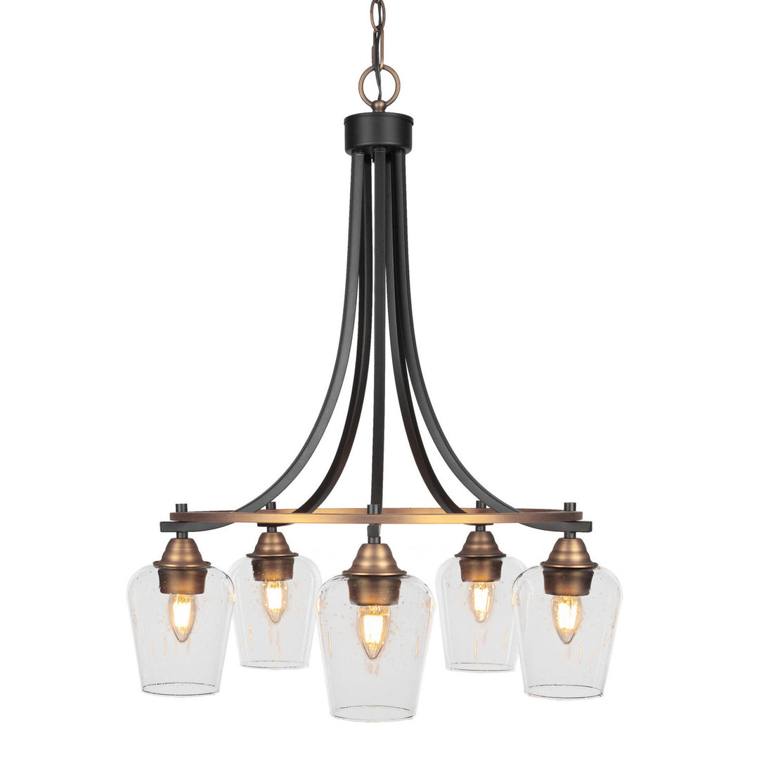 Toltec Paramount 3415-mbbr-210 Chandelier Light - Matte Black & Brass