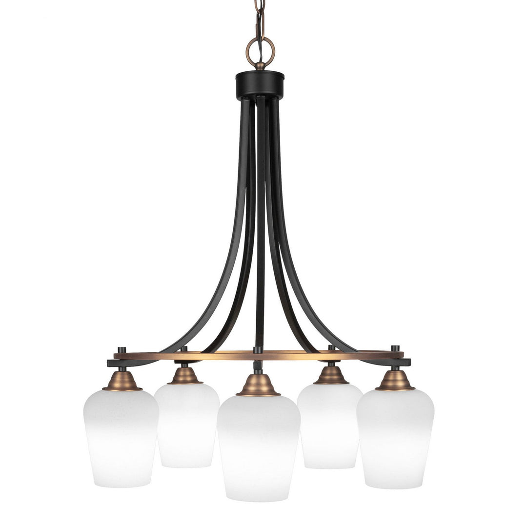 Toltec Paramount 3415-mbbr-211 Chandelier Light - Matte Black & Brass