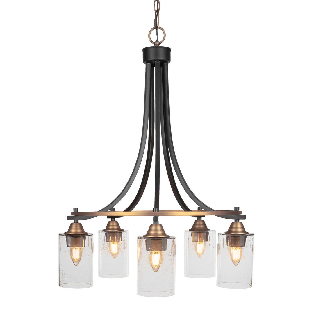 Toltec Paramount 3415-mbbr-300 Chandelier Light - Matte Black & Brass