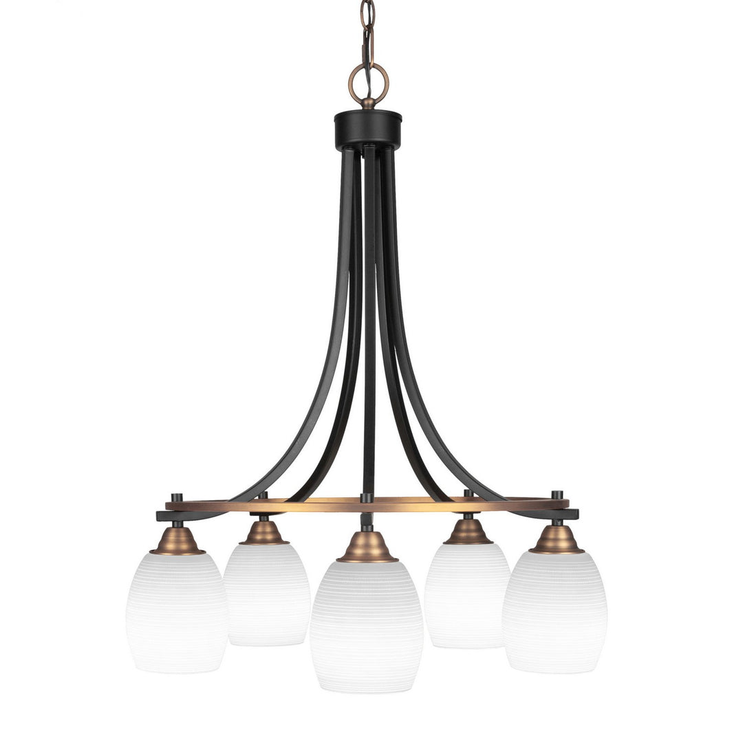 Toltec Paramount 3415-mbbr-4021 Chandelier Light - Matte Black & Brass