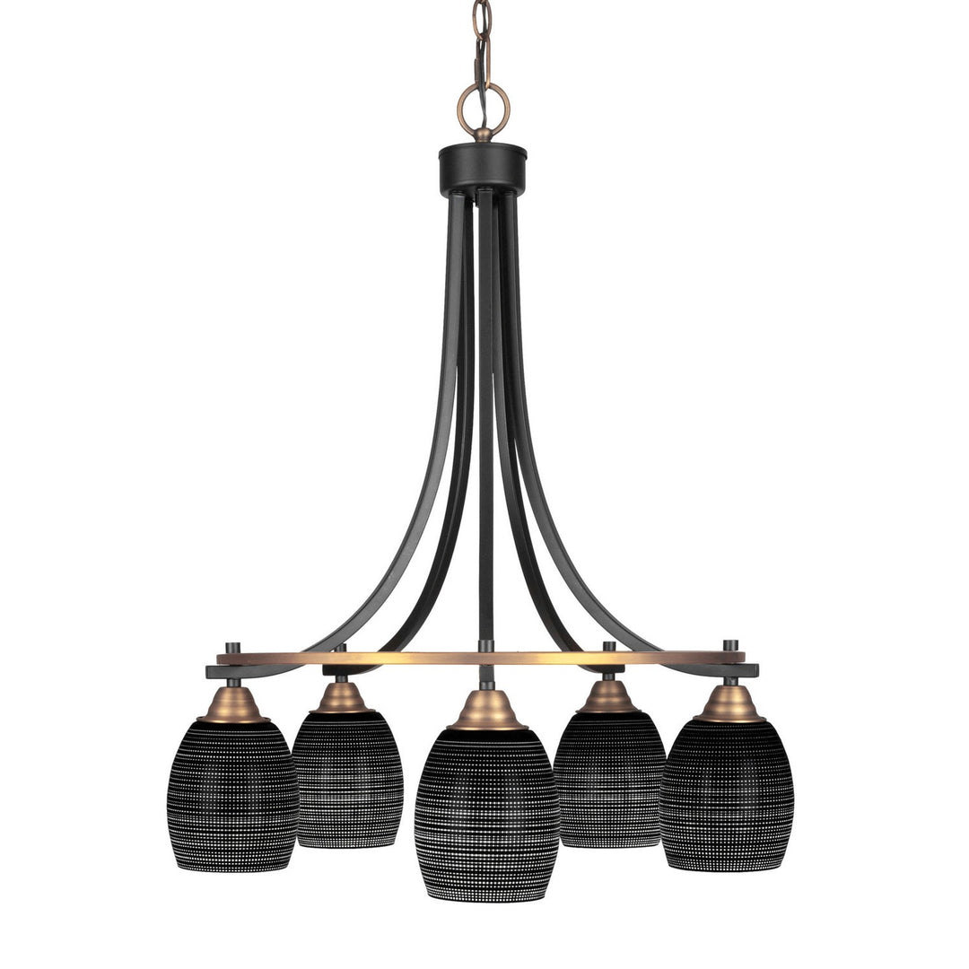 Toltec Paramount 3415-mbbr-4029 Chandelier Light - Matte Black & Brass